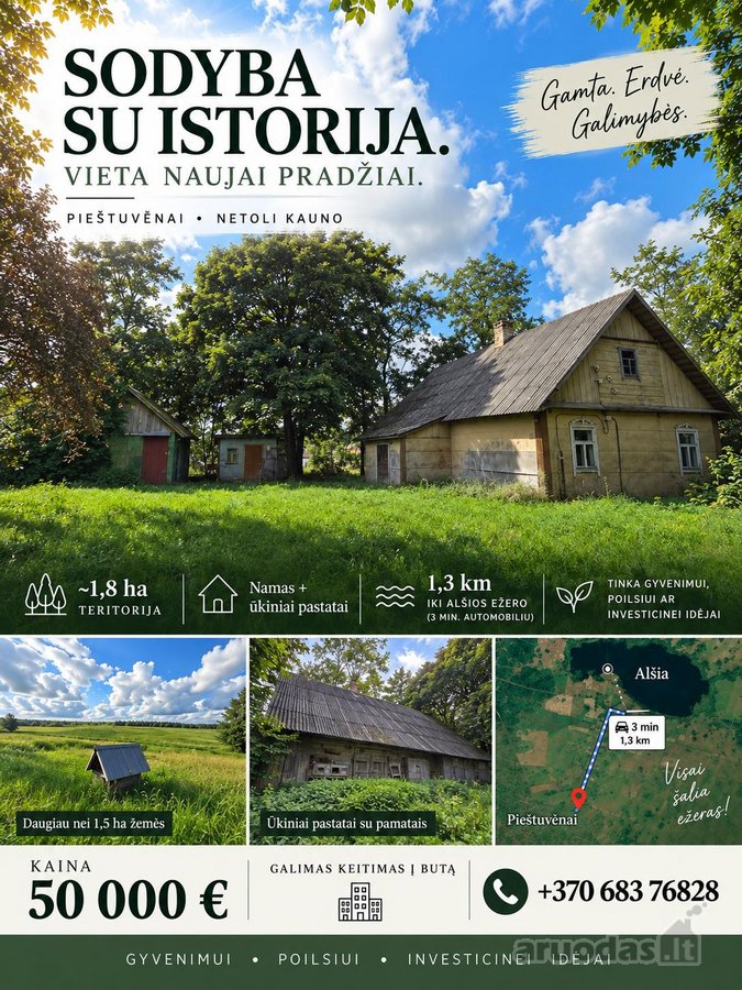 Parduodama / keičiama autentiška Sodyba su ~1 - nuotraukos Nr. 3