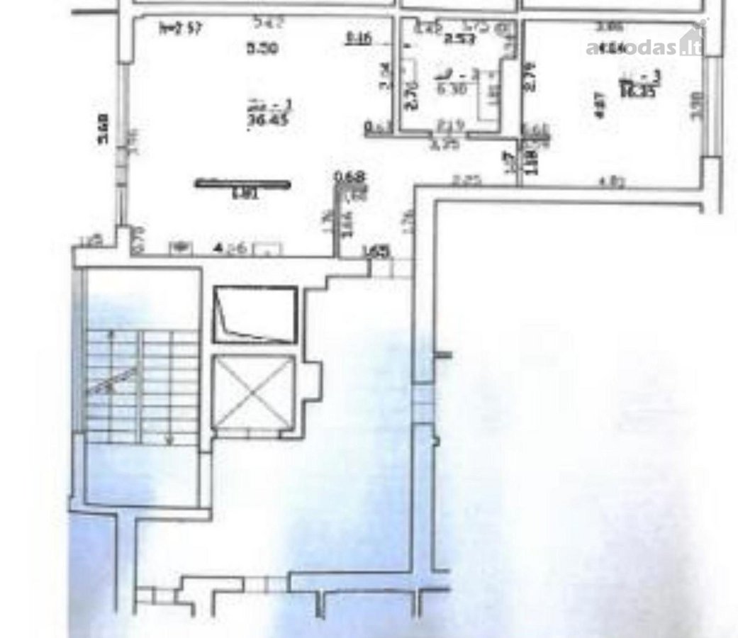 Parduodamas erdvus, dviejų kambarių, 59,10 kv - nuotraukos Nr. 37