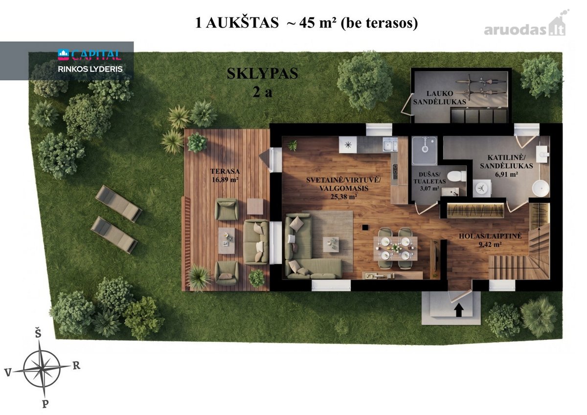 Šviesūs 5 kambarių namai Visoriuose – šeimai, - nuotraukos Nr. 34