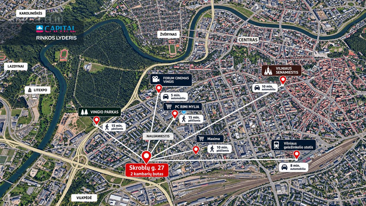 Parduodamas Šviesus Ir Erdvus 2 Kambarių - nuotraukos Nr. 23