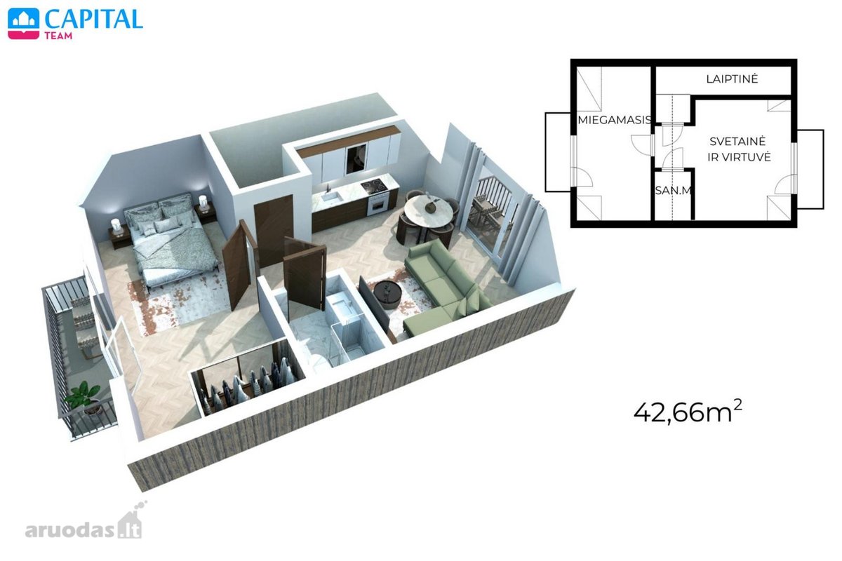 Parduodami Apartamentai Viršutiniame Aukšte - nuotraukos Nr. 18