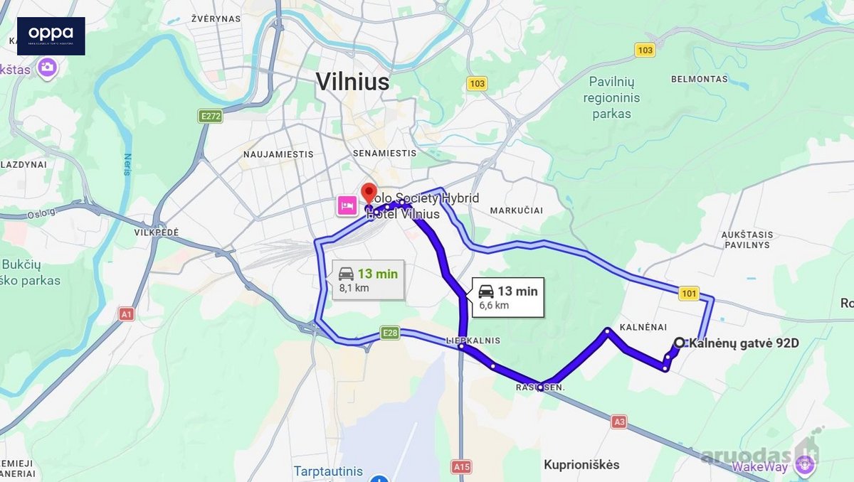 Nuomojamas šviesus ir erdvus 3 kambarių - nuotraukos Nr. 24
