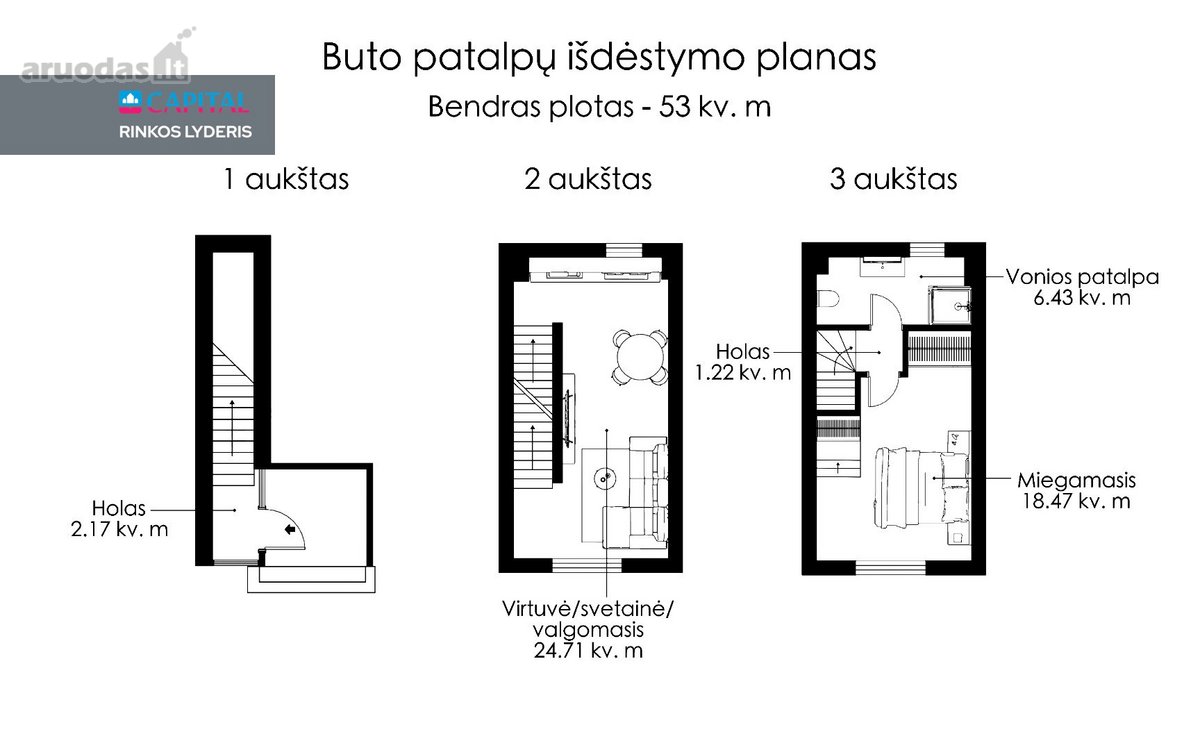 Parduodamas Nestandartinis Dviejų Kambarių - nuotraukos Nr. 22