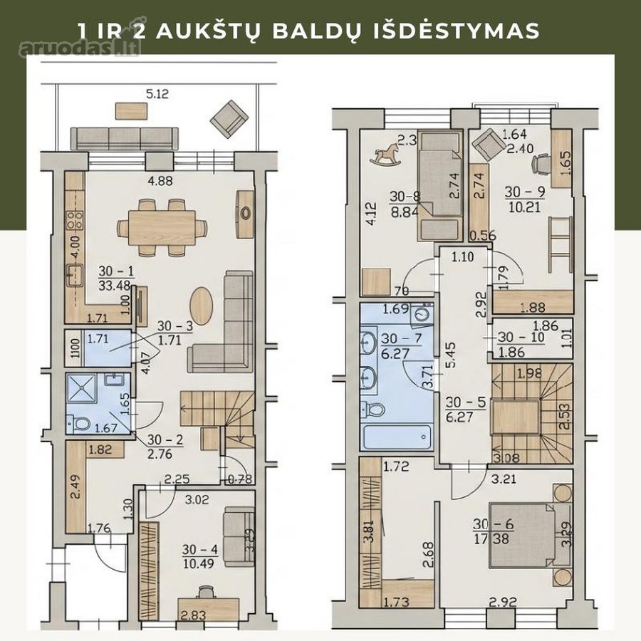 Erdvė, Stilius Ir Praktiškumas: 5 Kambarių - nuotraukos Nr. 42