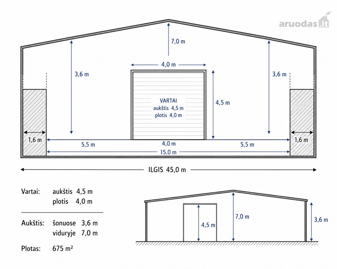 Nuomojamas 675 m² Mūrinis Sandėliavimo / - nuotraukos Nr. 3