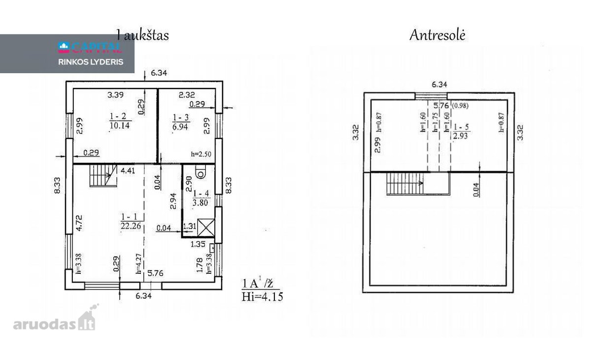 Parduodamas 64,19 kv. m dviejų aukštų namas - nuotraukos Nr. 8