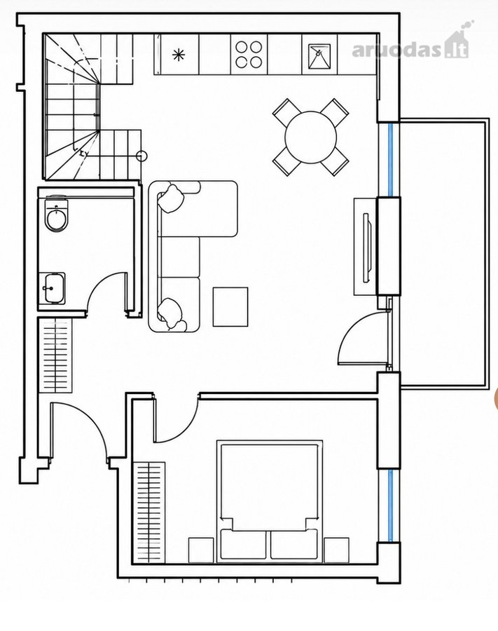 Penthouse Tipo 3 K. Butas Per Du Aukštus Nr. - nuotraukos Nr. 3