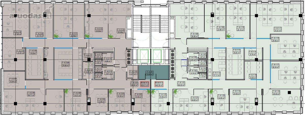 Nuomojamas A klasės biuras moderniame verslo - nuotraukos Nr. 26