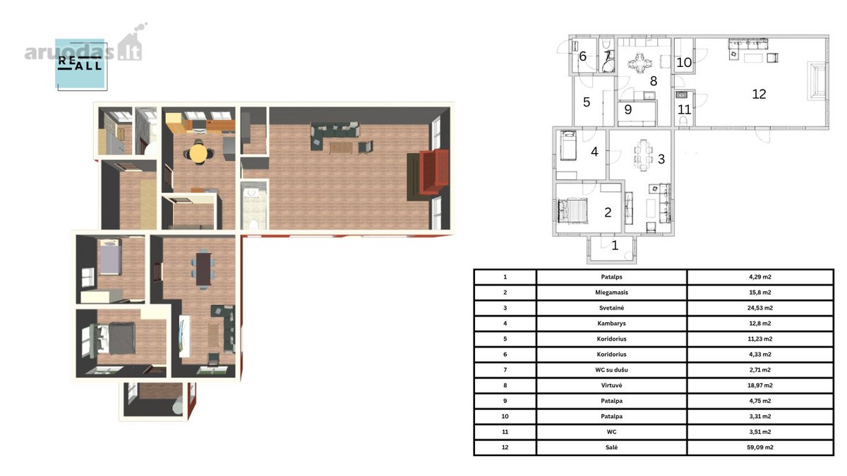 Parduodama Erdvi 168 M² Namo Dalis Su 5,71 A - nuotraukos Nr. 26