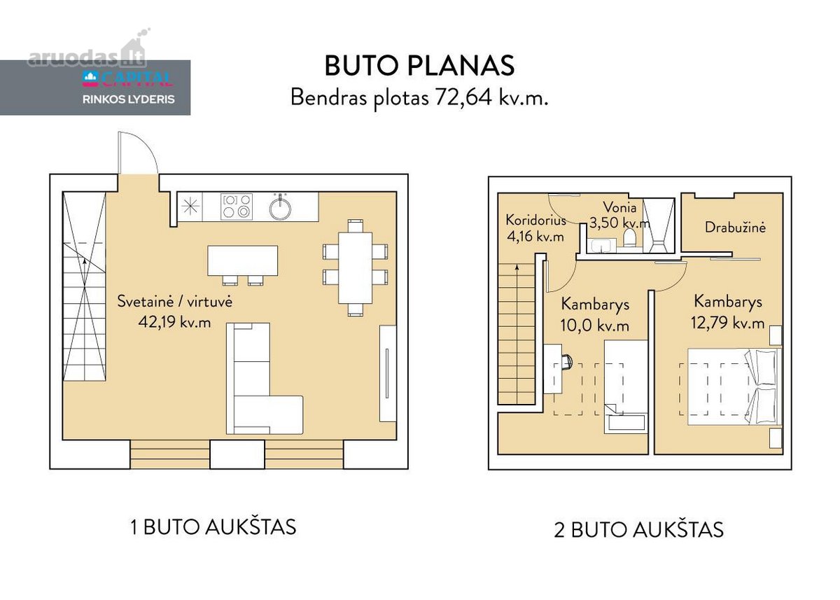 Išskirtinis 3 Kambarių Mansardinis Butas - nuotraukos Nr. 16