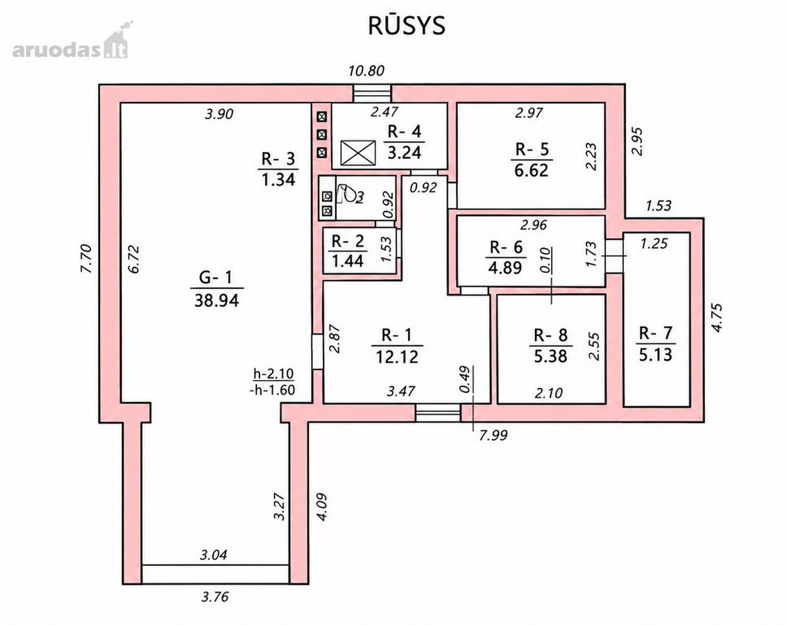 Parduodamas Įrengtas 187,69 Kv. M. Ploto - nuotraukos Nr. 53