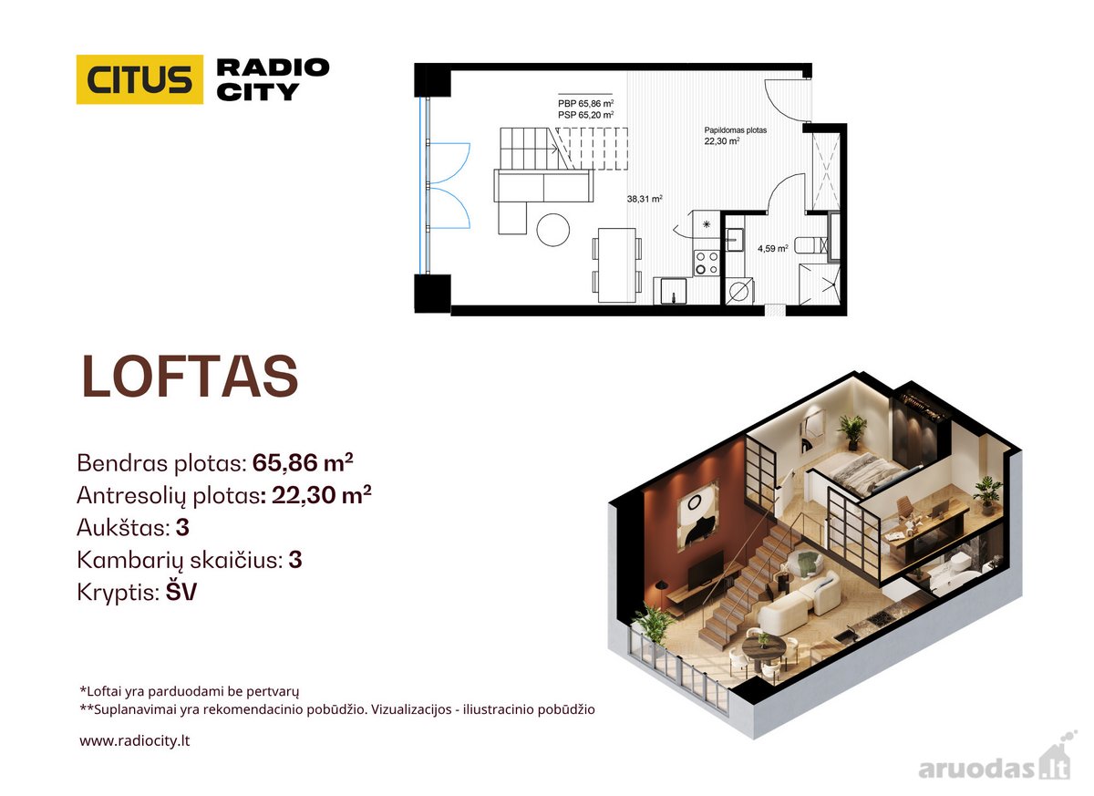 I etape liko vos 11 panoraminių loftų. Raktus - nuotraukos Nr. 2