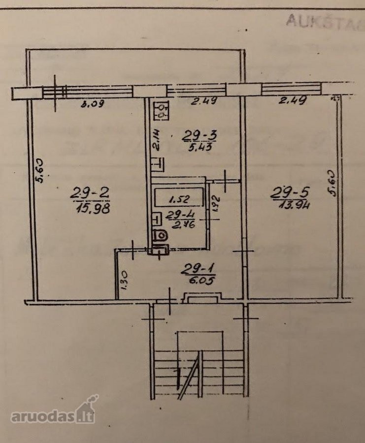 Parduodamas 2 kambarių, 44,16 m² butas - nuotraukos Nr. 27