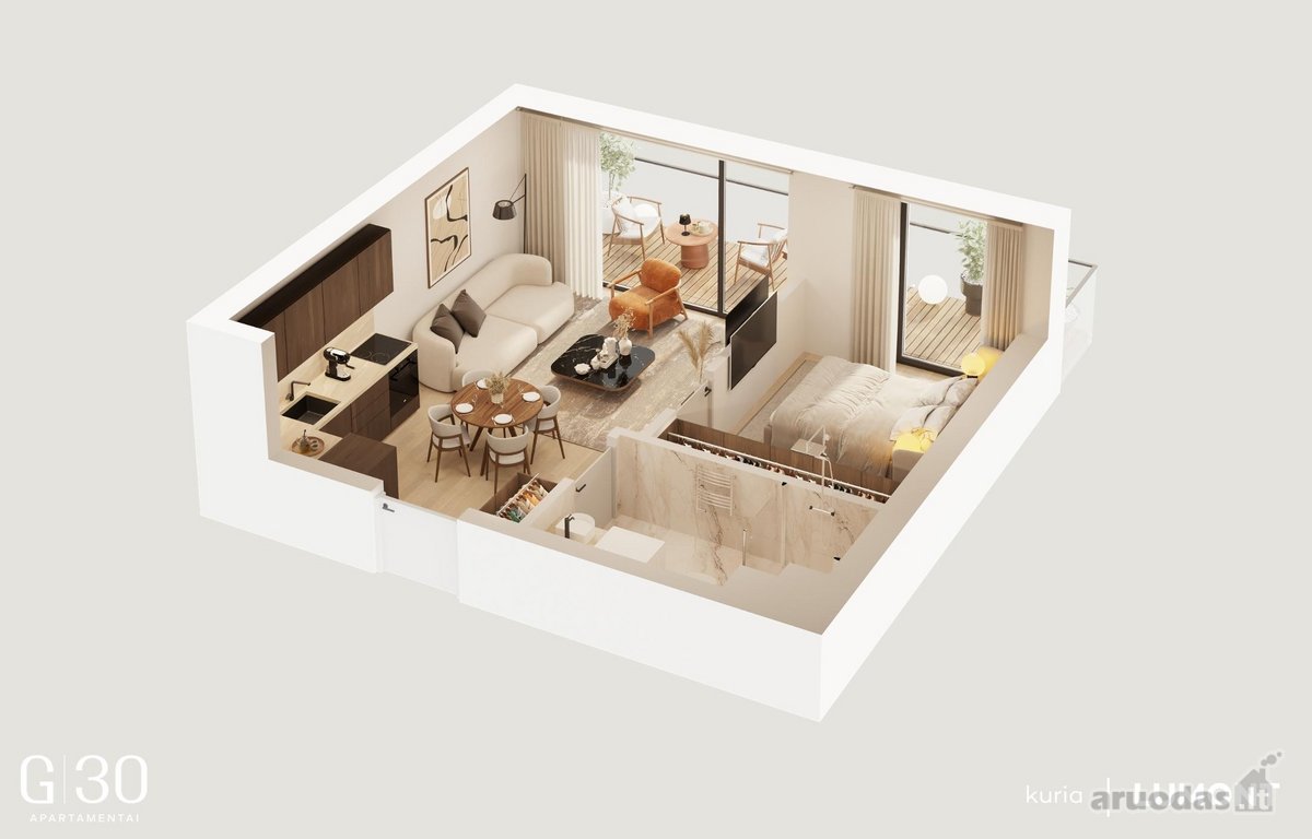 G30 – nedidelis, vos 12 apartamentų projektas - nuotraukos Nr. 3