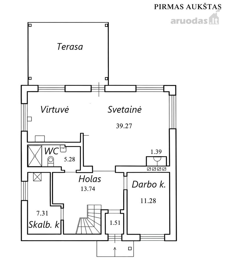 Išnuomojamas Jaukus Namas Ramioje Vietoje, - nuotraukos Nr. 62