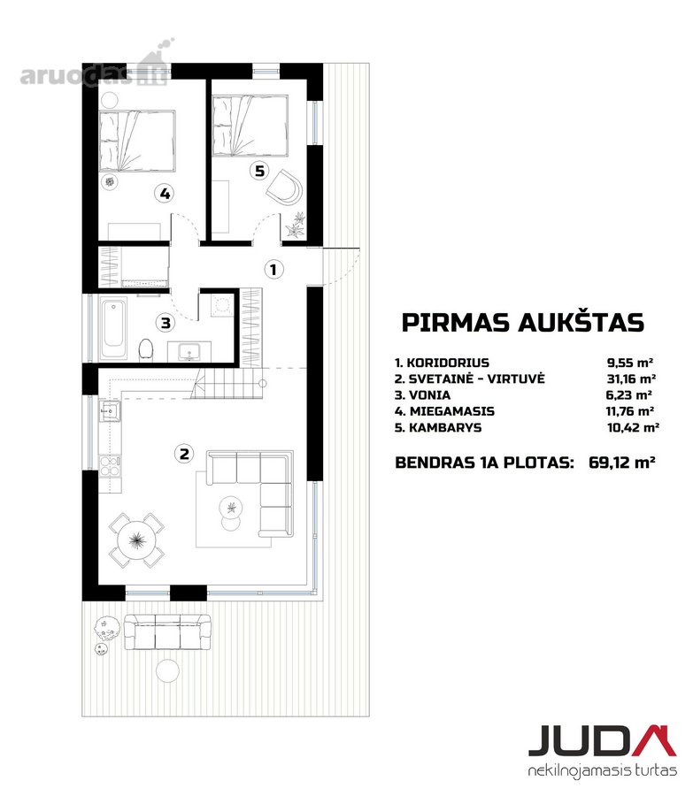 Parduodamas Modernus Namas Lietuvos Kite - nuotraukos Nr. 25