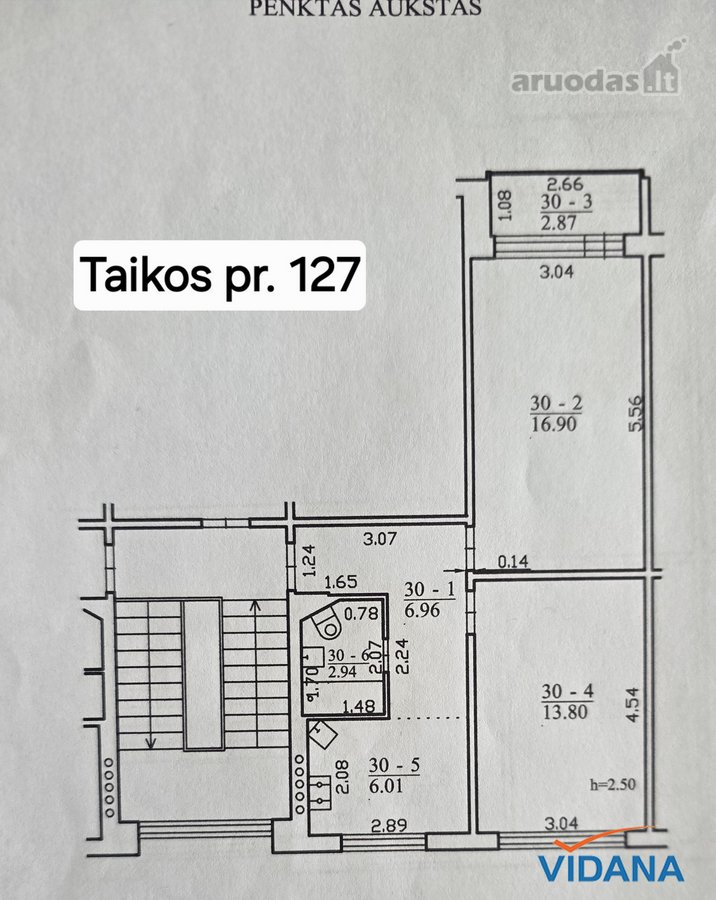 2 Kambarių Suremontuotas Butas Šalia Taikos - nuotraukos Nr. 20