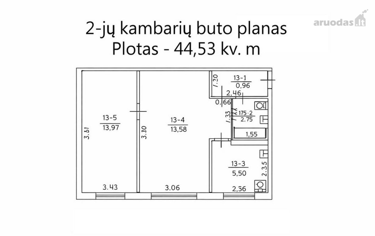 Parduodamas: 2 Kambarių Butas Apkasų G., - nuotraukos Nr. 10