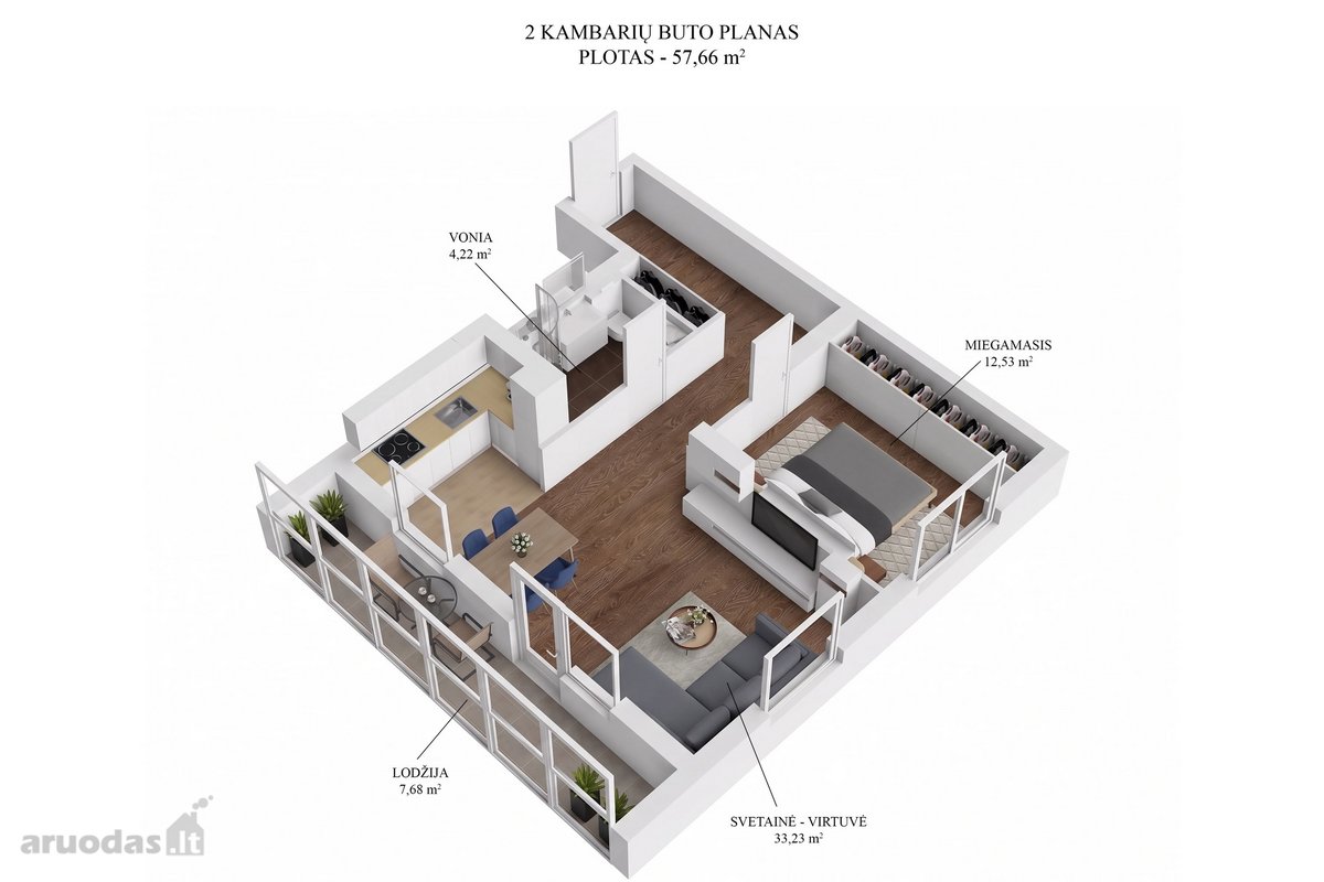 Parduodamas 2 Kambarių Butas Pašilaičiuose, - nuotraukos Nr. 19