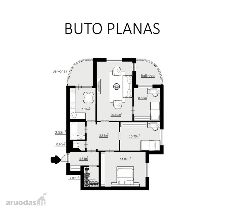 Itin Erdvus Funkcionalaus Išplanavimo 4 - nuotraukos Nr. 23