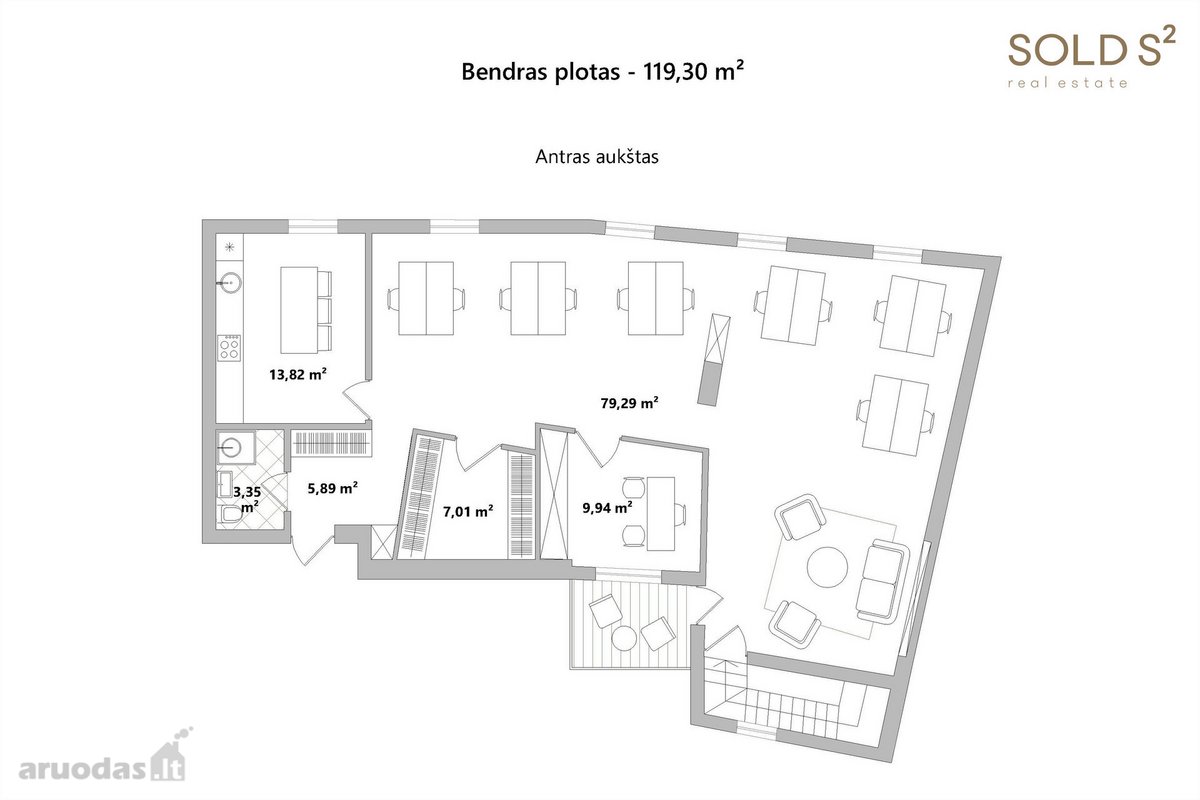 Parduodamos išskirtinės biuro patalpos - nuotraukos Nr. 15
