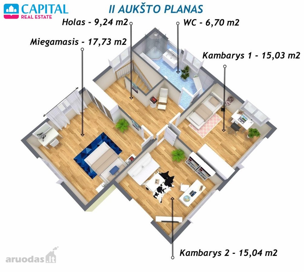 Parduodamas Erdvus Namas Su Nuosavu Pušynu - nuotraukos Nr. 26