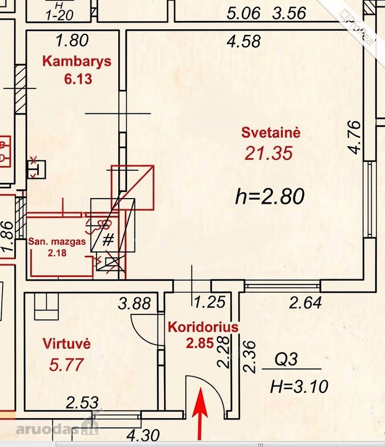 Parduodamas 2 kambarių butas tik 3 butų - nuotraukos Nr. 13