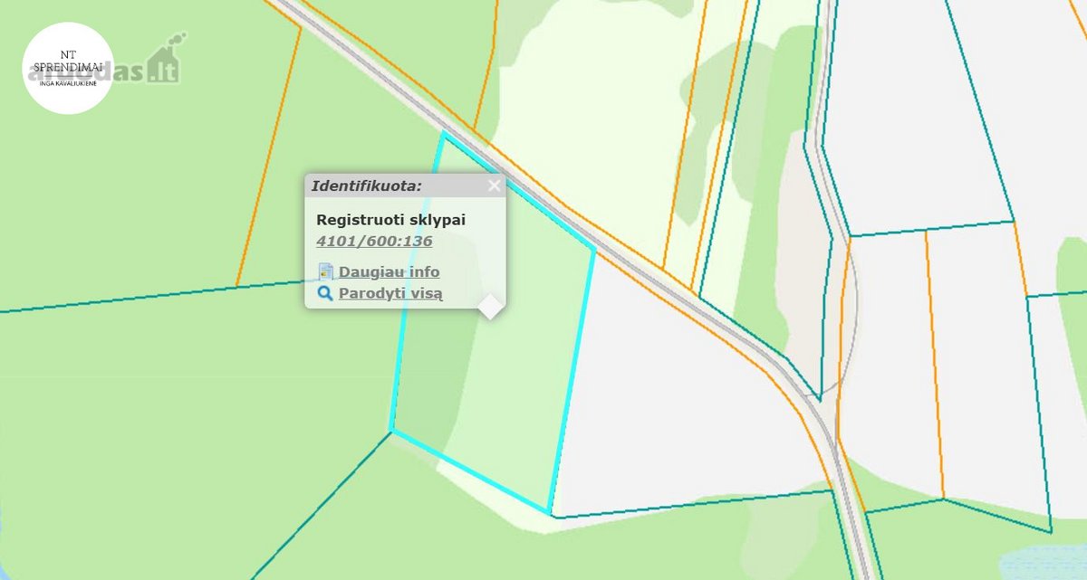 Miškų apsupty parduodamas 98.75 arų žemės - nuotraukos Nr. 7