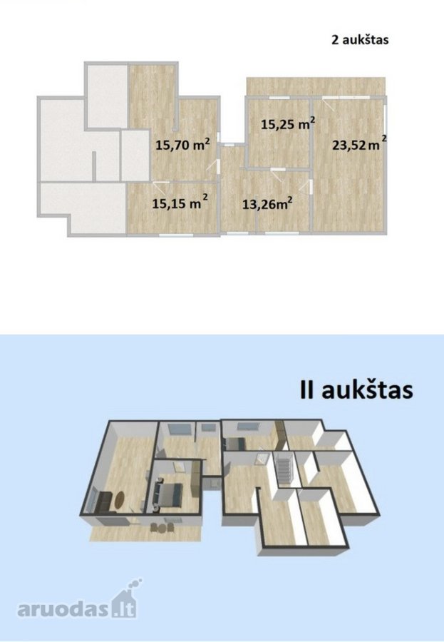 Parduodama panorama į Kauną su 171 kv.m namo - nuotraukos Nr. 56