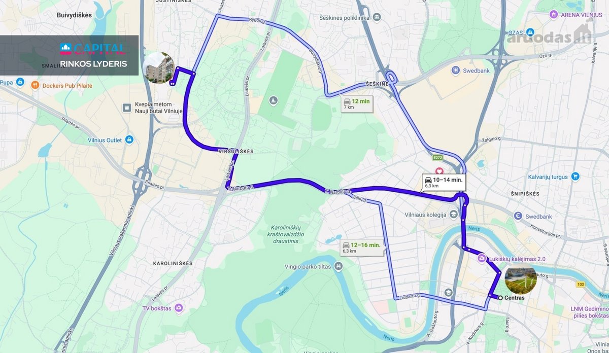 Skoningai įrengtas 2 kambarių butas - nuotraukos Nr. 31