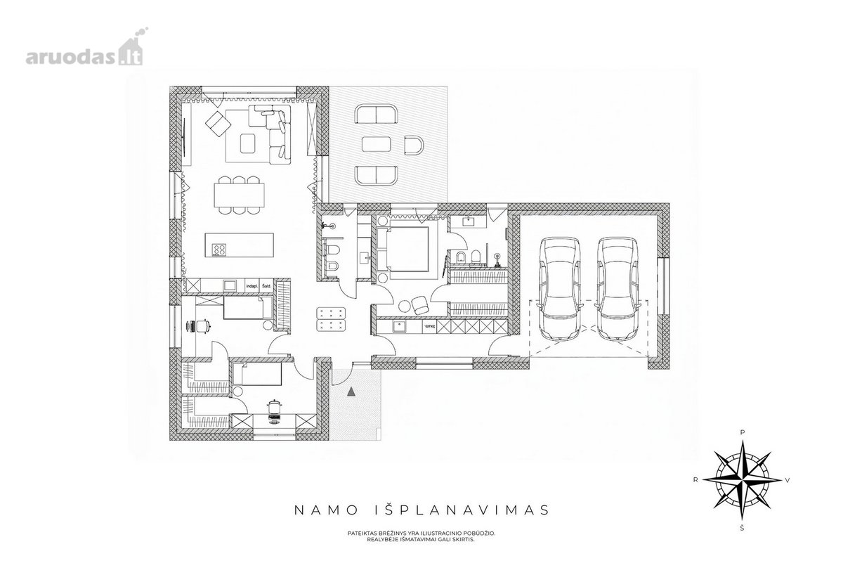 Parduodamas naujos statybos vieno aukšto - nuotraukos Nr. 16