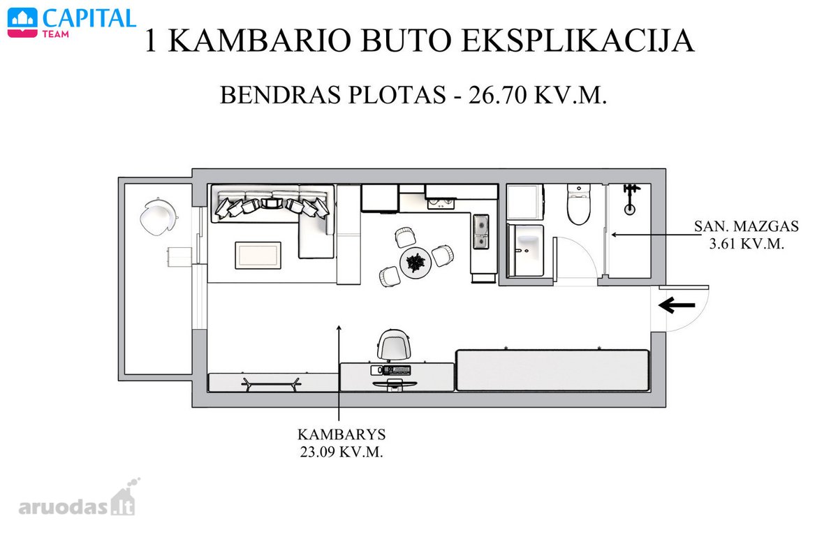Parduodama Naujai Ir Stilingai Įrengta - nuotraukos Nr. 20