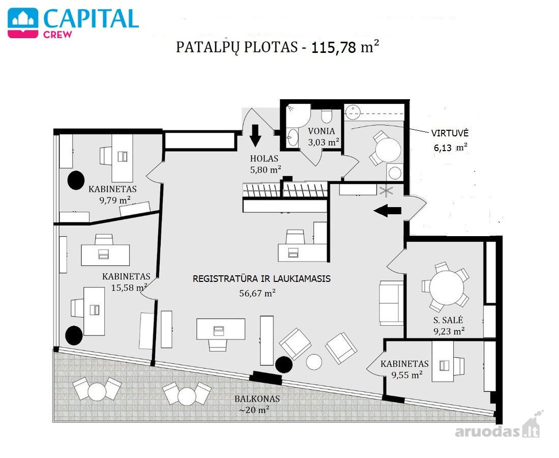 **Parduodamos Administracinės Patalpos - nuotraukos Nr. 8