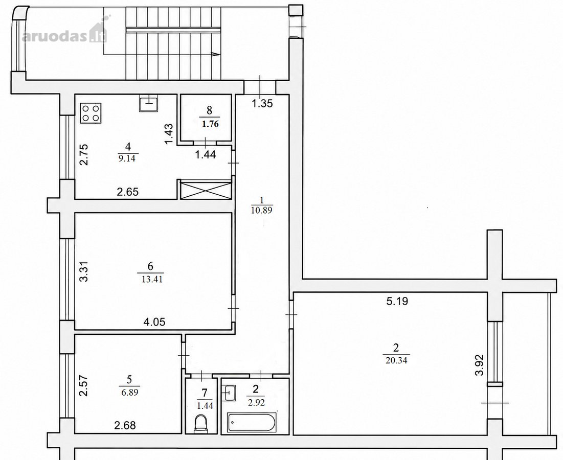 Jaukus 3k. butas centre, Klevų g. 11, Šiauliai ; - nuotraukos Nr. 20