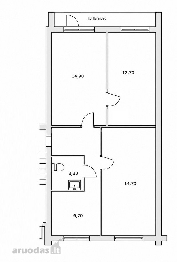 Žalumos Apsuptyje Jaukus 3 Kambarių Butas - nuotraukos Nr. 6