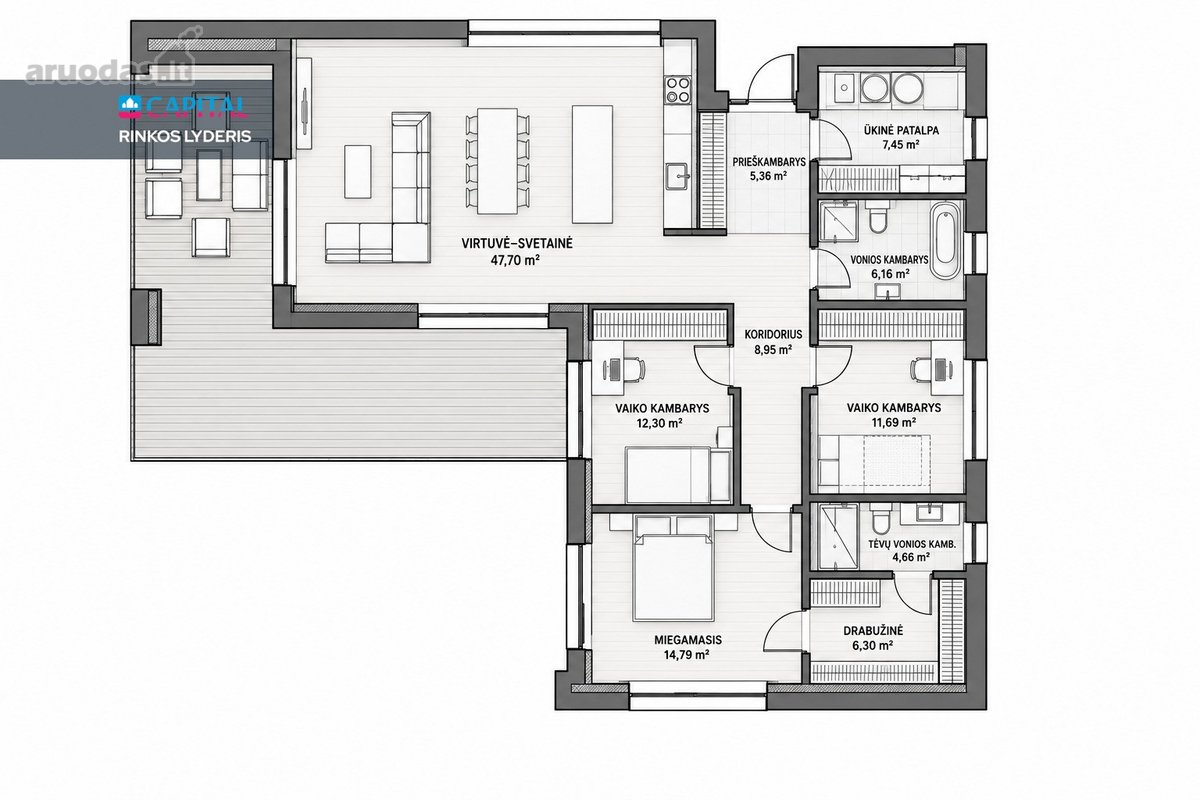Namai Nemuno Pašonėje  Alytaus Centras – Vos - nuotraukos Nr. 21