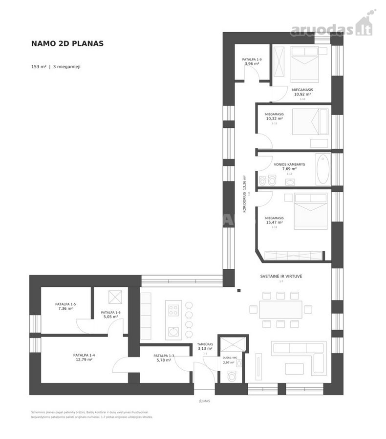 Išnuomojamas 153 m² namas Vėsos gatvėje, - nuotraukos Nr. 20