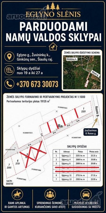 Eglyno Slėnis 8a namų Valdos Sklypas  - nuotraukos Nr. 2
