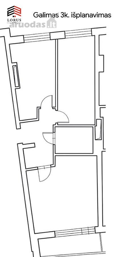 Parduodamas šviesus, erdvus 63 m² butas su - nuotraukos Nr. 6
