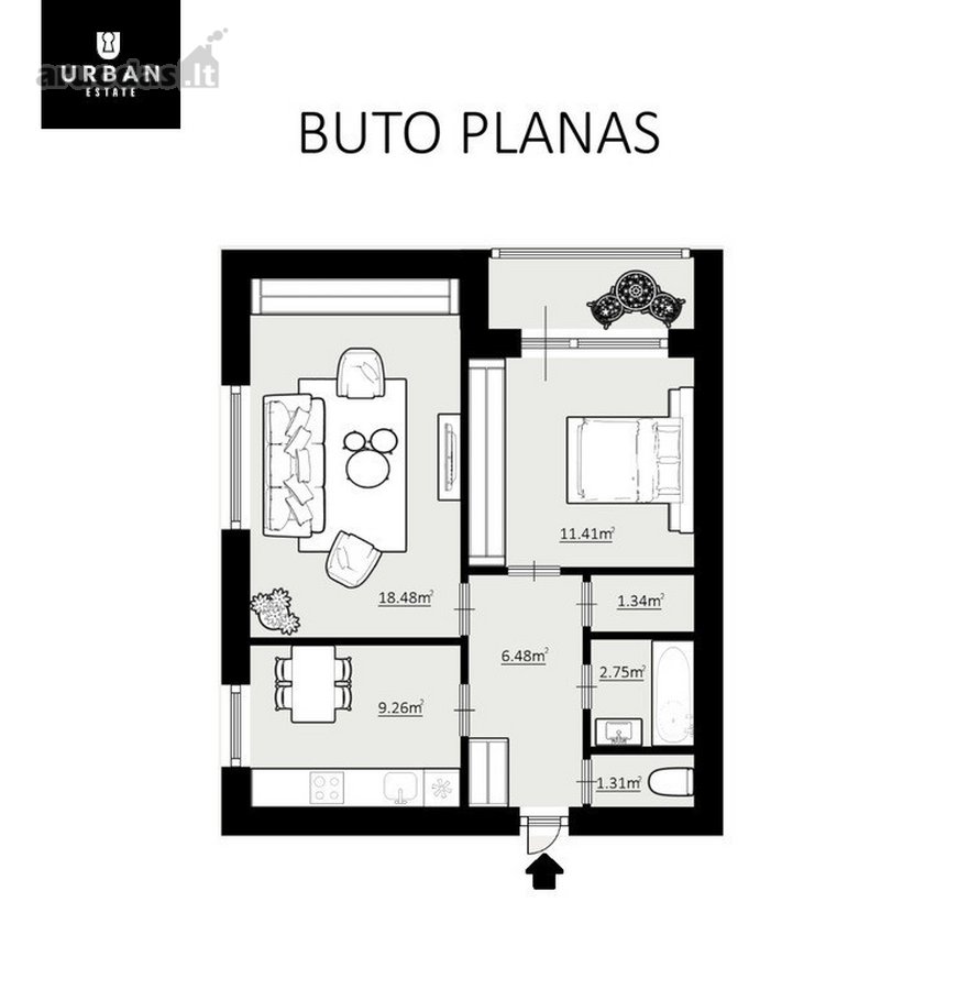Tvarkingas, Patogaus Išplanavimo Butas - nuotraukos Nr. 9