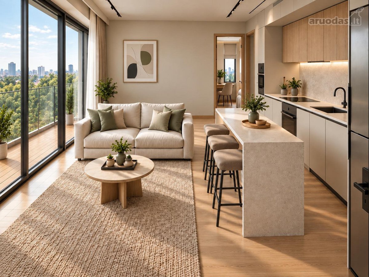 Parduodamas Šviesus 51,7 M² Butas Su Erdviu - nuotraukos Nr. 2