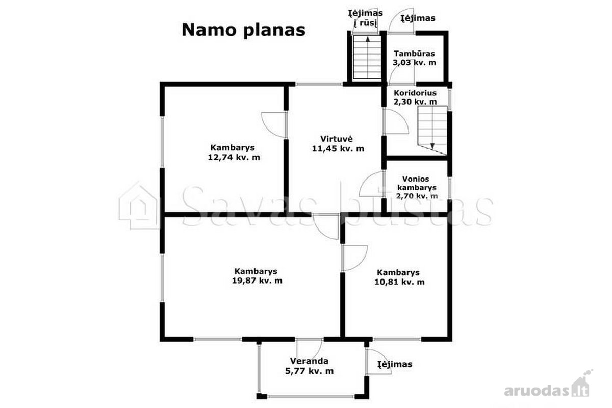 Parduodamas mūrinis, apšiltintas namas su 30 - nuotraukos Nr. 23