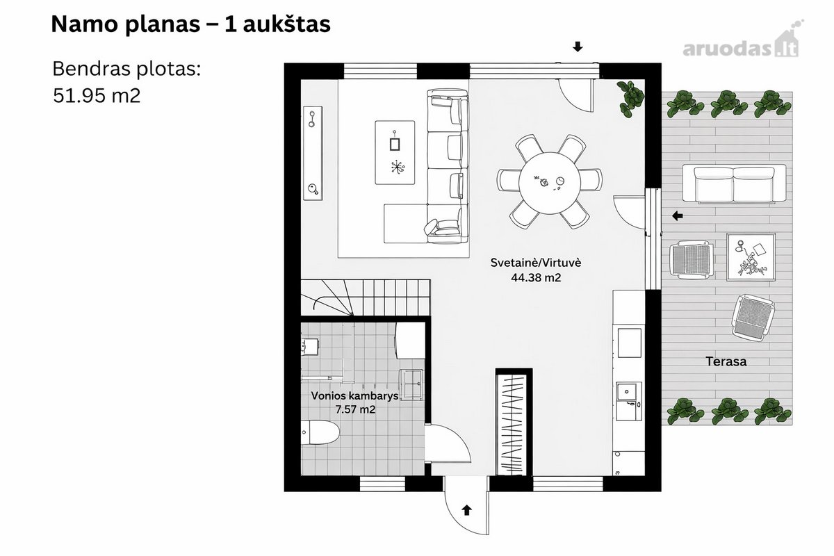 Parduodamas Individualus Namas Su Garažu Ir - nuotraukos Nr. 9