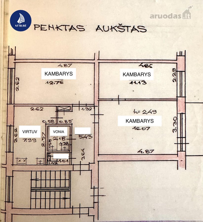3 Kambarių Butas Debreceno G. 20  5/5 - nuotraukos Nr. 8