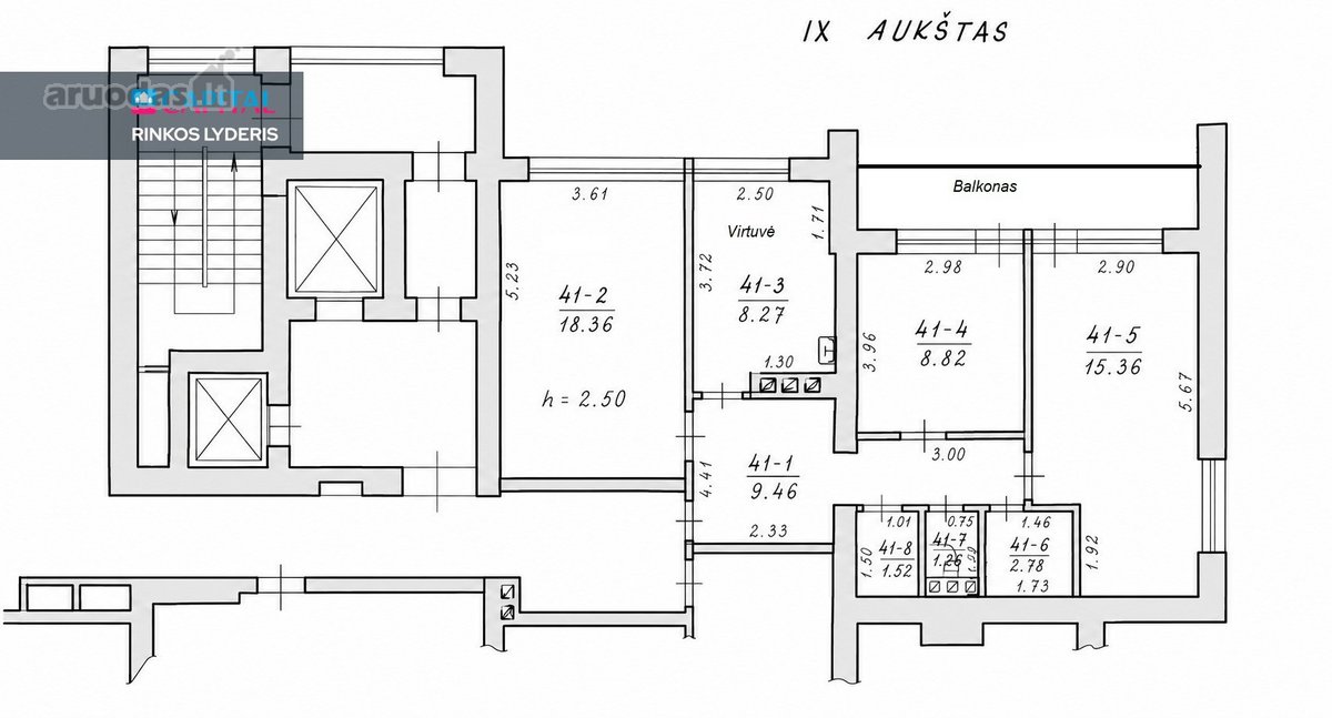 Parduodamas 3 kambarių butas renovuotame name - nuotraukos Nr. 14
