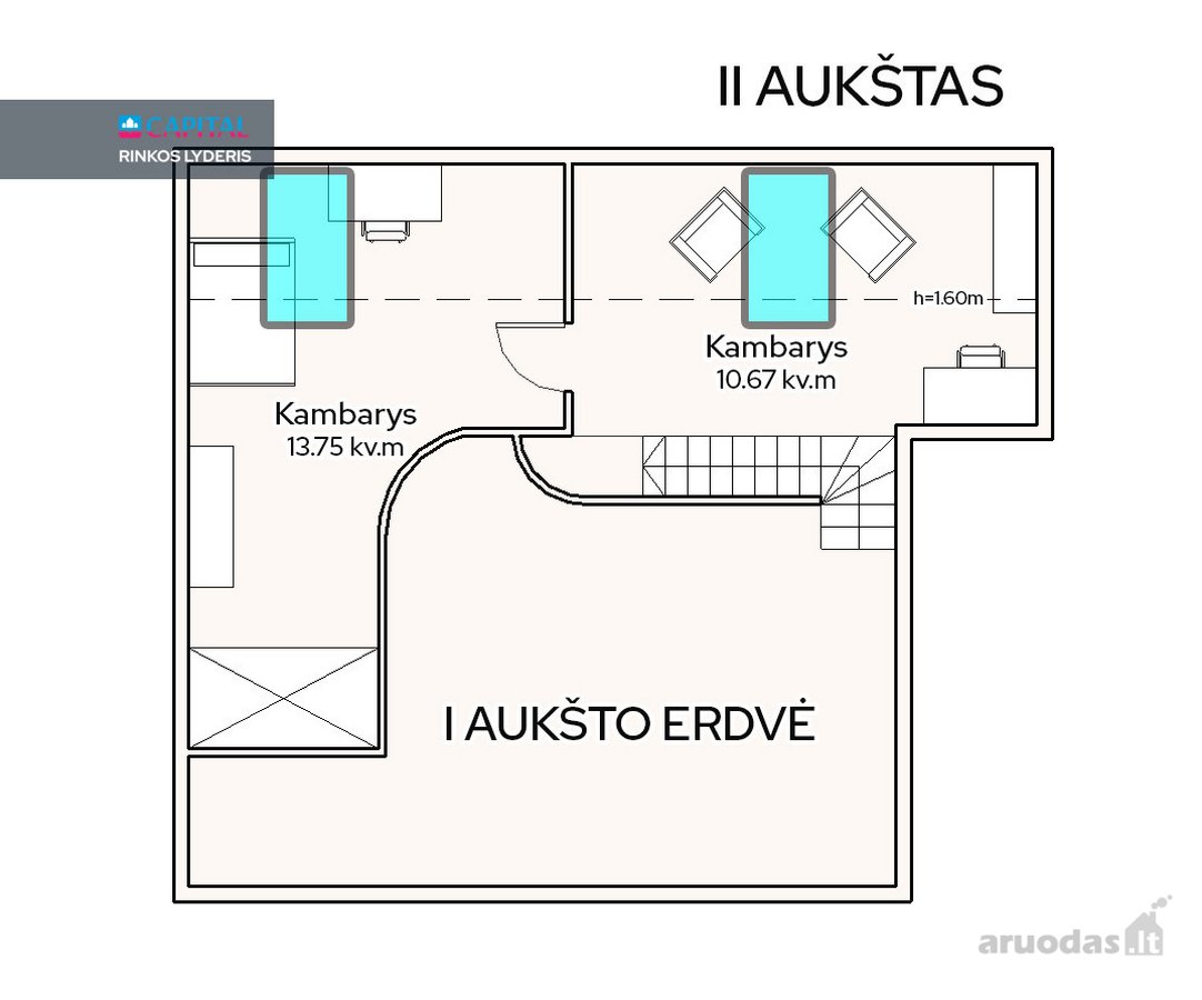 Parduodamas funkcionaliai įrengtas namas - nuotraukos Nr. 28