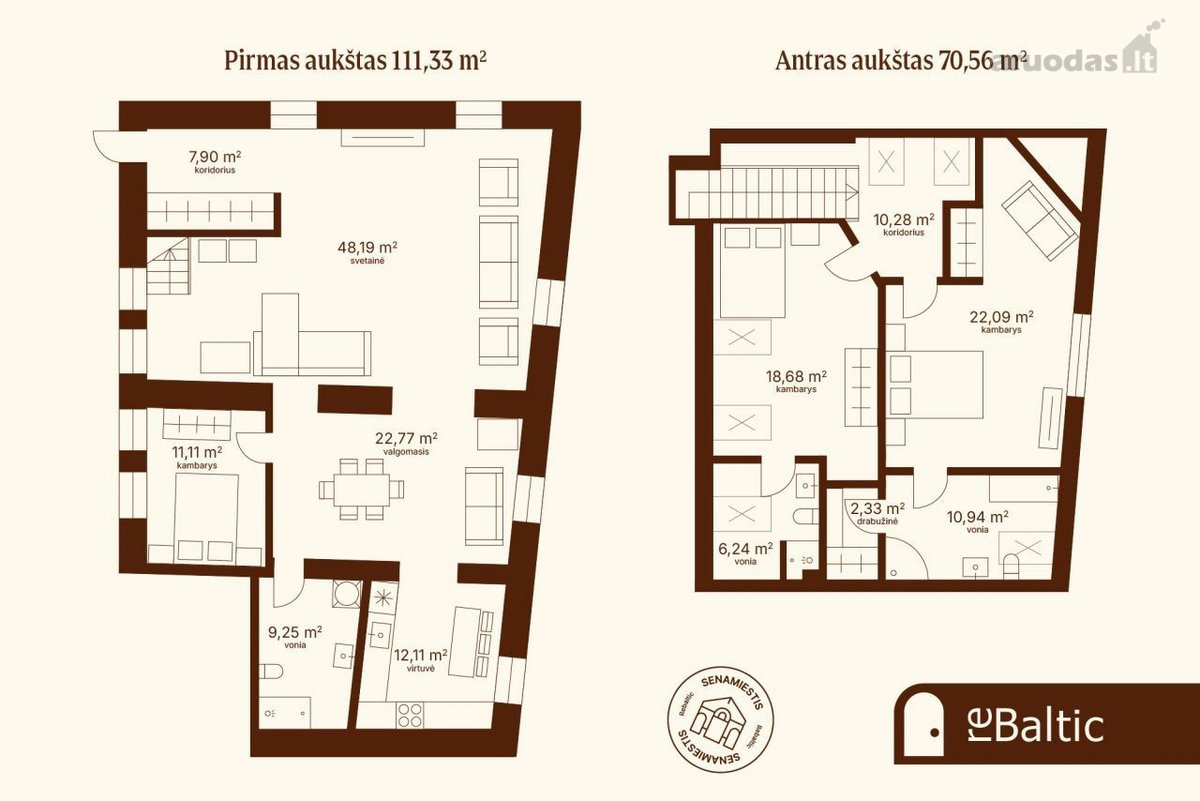 Išskirtiniai, itin erdvūs apartamentai - nuotraukos Nr. 29