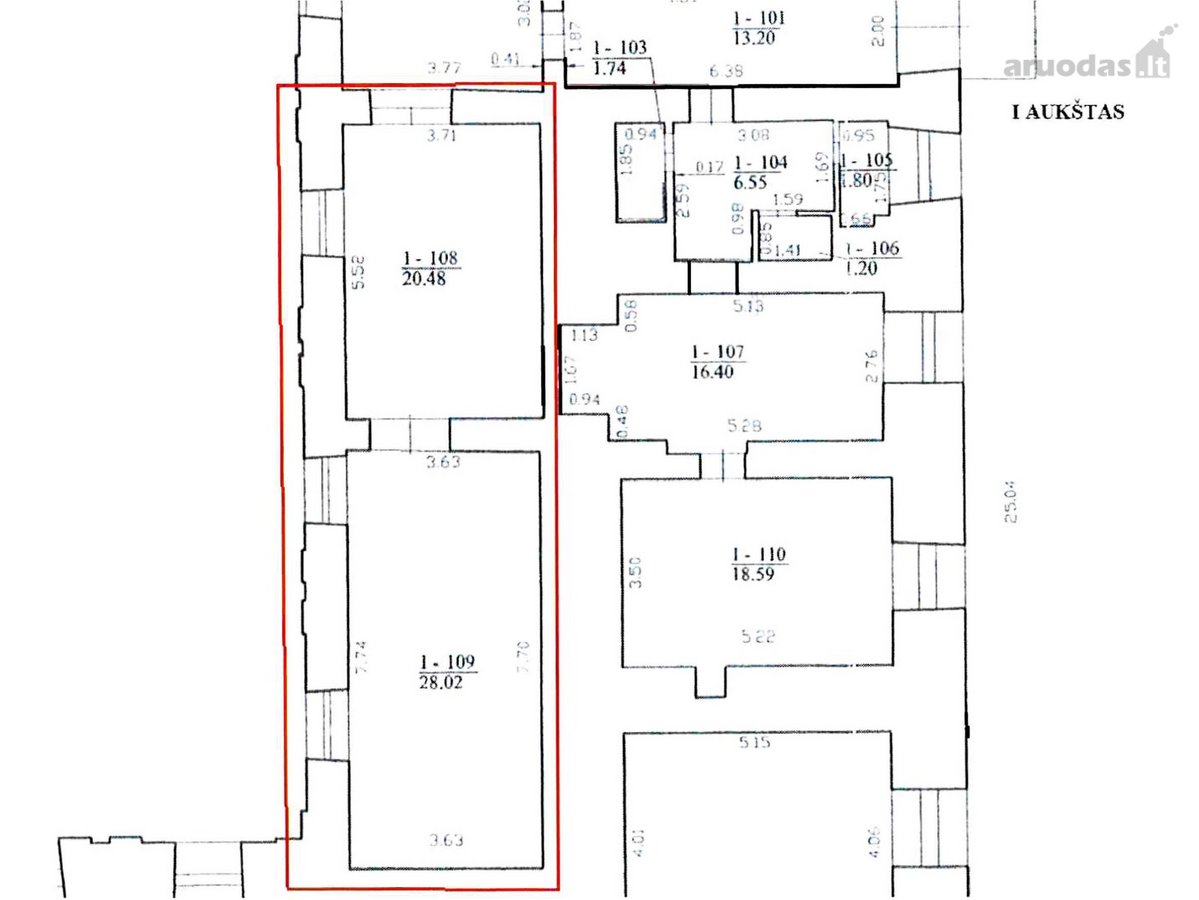 48 m² Patalpos Istoriniame Komplekse  M. K. - nuotraukos Nr. 15