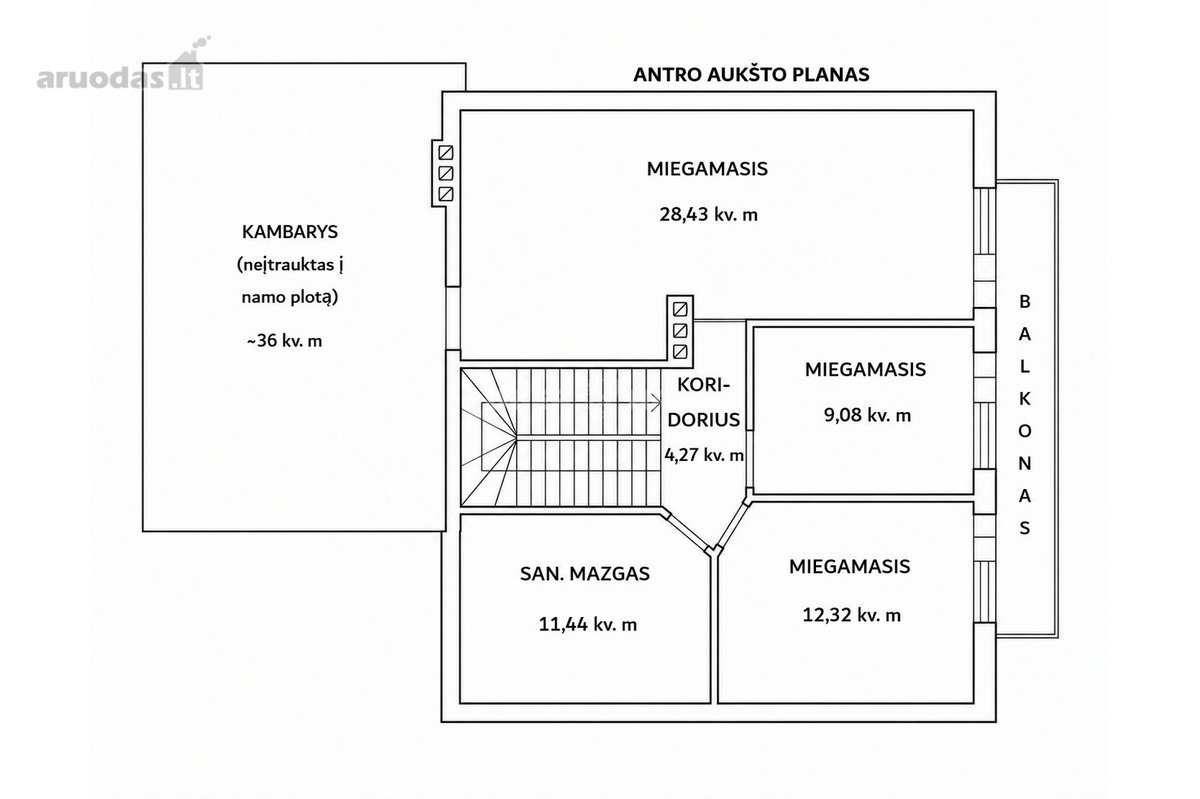 Nebaigtas statyti sublokuotas namas – toliau - nuotraukos Nr. 37