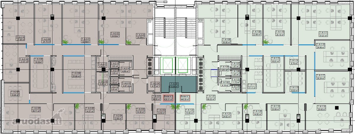 Nuomojamas A klasės biuras moderniame verslo - nuotraukos Nr. 7